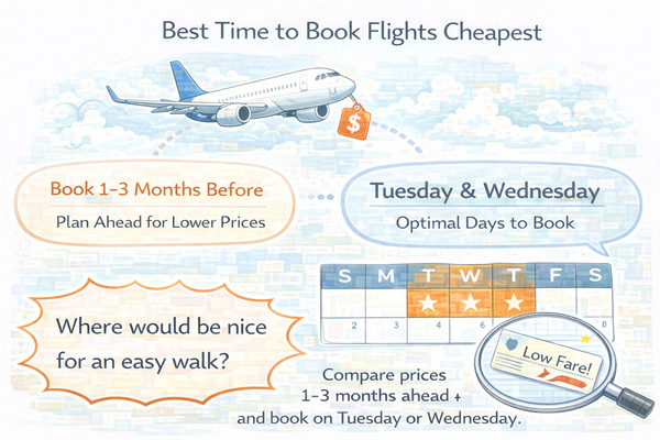 항공권 가장 저렴한 예매 시기를 설명하는 안내 이미지
